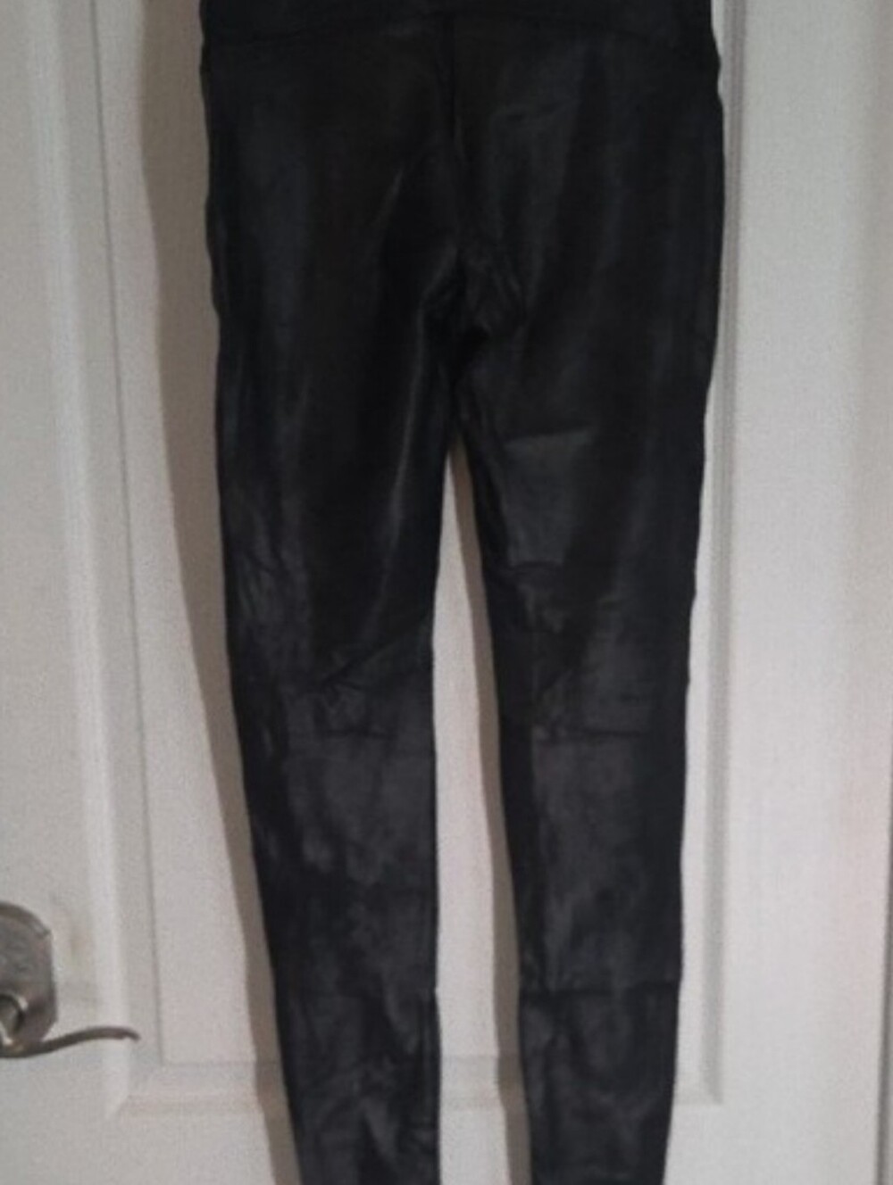 SPANX Black Faux Leather Look Leggings